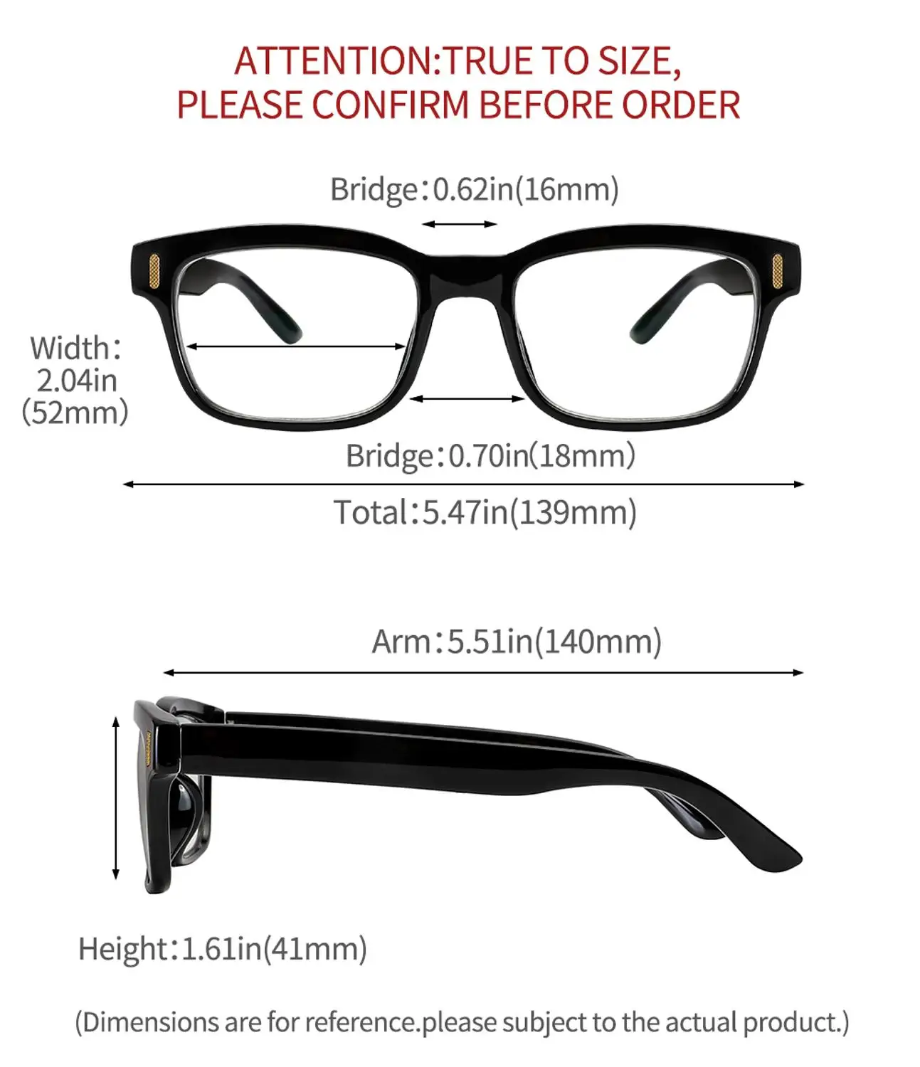 Cyxus модные очки оправа для мужчин/женщин унисекс очки Прямоугольная Черная-8084