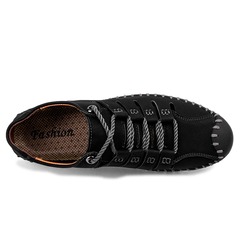 Vancat 2019 New Spring Summer Outdoor Leather Casual Shoes Breathable Men's shoes Handmade Flats Moccasins Loafers Big Size38-48 Vancat 2019 New Spring Summer Outdoor Leather Casual Shoes Breathable Men's shoes Handmade Flats Moccasins Loafers Big Size38-48