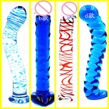 4 Modelling Dildo Pyrex Crystal Penis Anal Butt Plug Product for Gay Glass Sex Toys Women