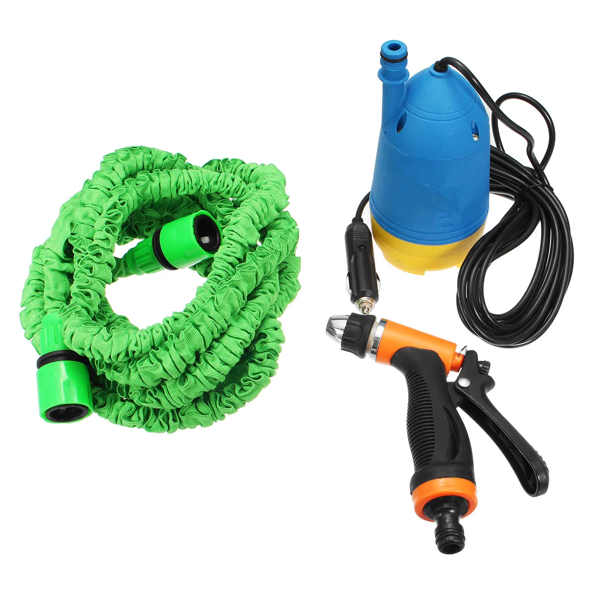 

12V Portable High Pressure Car Electric Washer Auto Wash Pump Set with Hose and Water Guns