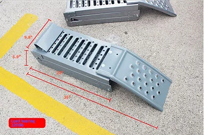 Загрузка Ramps ATV RampDual арочный складной алюминиевый газон садовые тракторы внедорожный инструмент автомобиля короткие кровати рампы для грузовиков-Рампа мотоцикла