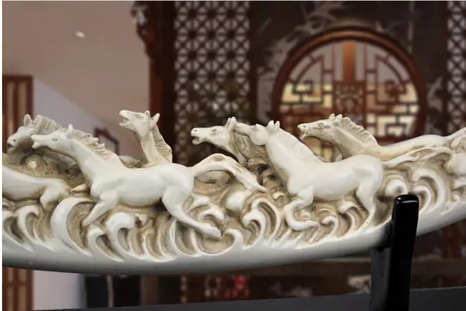 Европейские статуэтки цвета слоновой кости скульптуры лошадь произведение искусства отель Бар домашнего интерьера украшения ремесла
