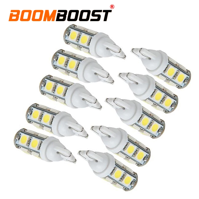 

new arrival 10Pcs T10 9SMD 5050 car width lamp Error Free 9led 194 168 192 W5W Car LED Light Interior Bulbs Wedge Lamp White