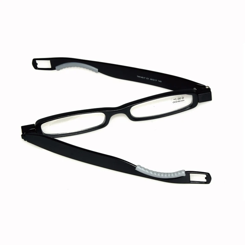 SOOLALA TR90 складные очки для чтения 360 градусов дальнозоркостью складные очки для чтения Для мужчин Для женщин 1,0 1,5 2,0 2,5 3,0 3,5 4,0 - Цвет оправы: Black