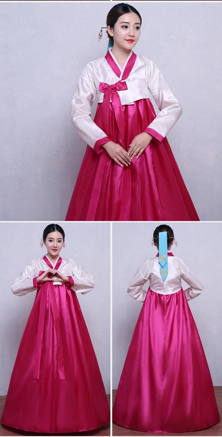 Корейские повседневные женские традиционные костюмы для выступлений в стиле ханбок дворца Корея Свадьба оригинальный танцевальный