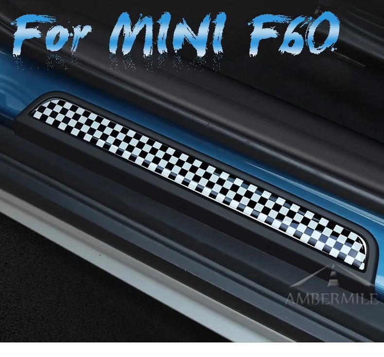 4pcs Union Jack Car Door Sill Plate Pedal Footboard Stickers for Mini Cooper Countryman F60 Accessories Car Styling (1)
