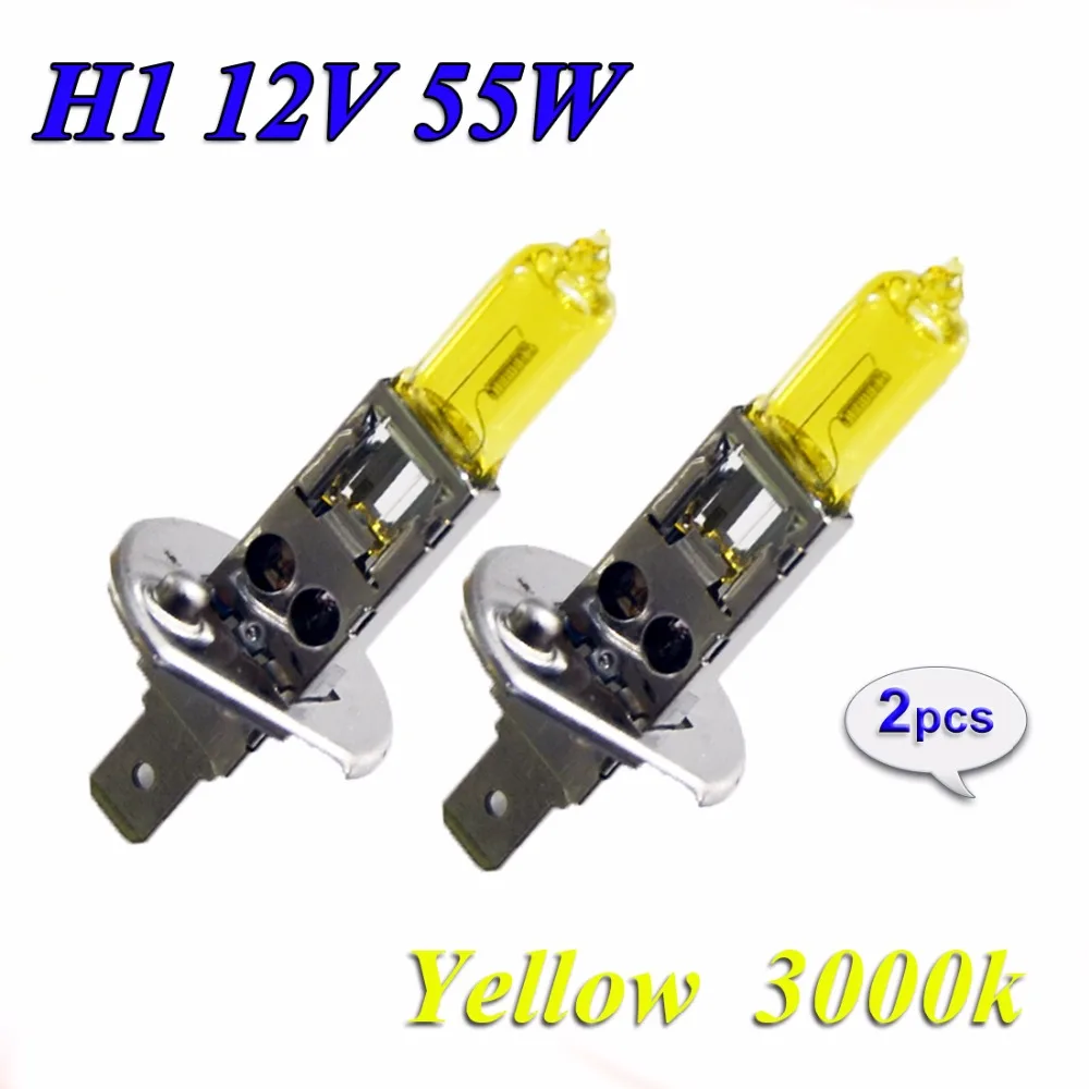 Ampoule halogène H4 12V 60 / 55W Jaune 3000k Phare en verre Lumière de  voiture Auto Lamp 2 Pcs (1 paire)