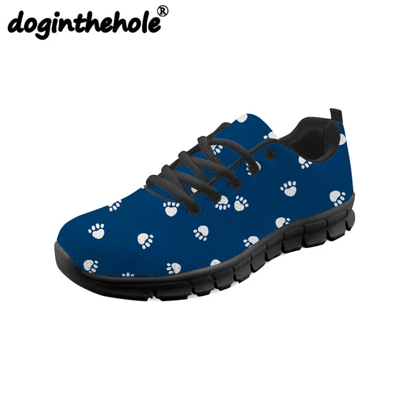 

doginthehole Women Sport Shoes for Fitness Dog Bone Paw Printing Platform Sneakers for Female Outdoor Running Shoes Lightweight