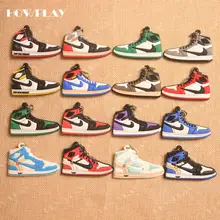 HowPlay мини кроссовки брелки jordan 1 сумка очарование Баскетбольная обувь модельный брелок AJ1 подвеска на рюкзак держатель для ключей креативные подарки