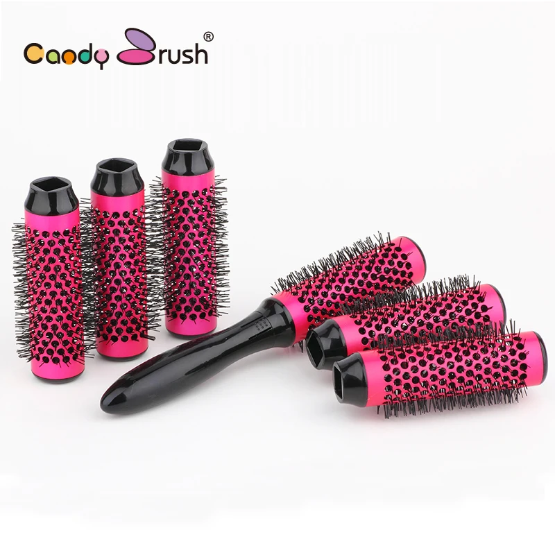 Thermal Aluminum Tube Hair Comb Small Size Hair Brush Thermal Ceramic Ionic Round Barrel Comb For Hair Curling Hair Salon Tools Thermal Aluminum Tube Hair Comb Small Size Hair Brush Thermal Ceramic Ionic Round Barrel Comb For Hair Curling Hair Salon Tools