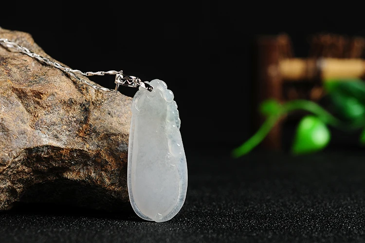 Ледяной белый нефрит товары нефрит Fugua нефритовый кулон Бирма нефрит ледяное семя мульти-детский многослойный кулон ожерелье с