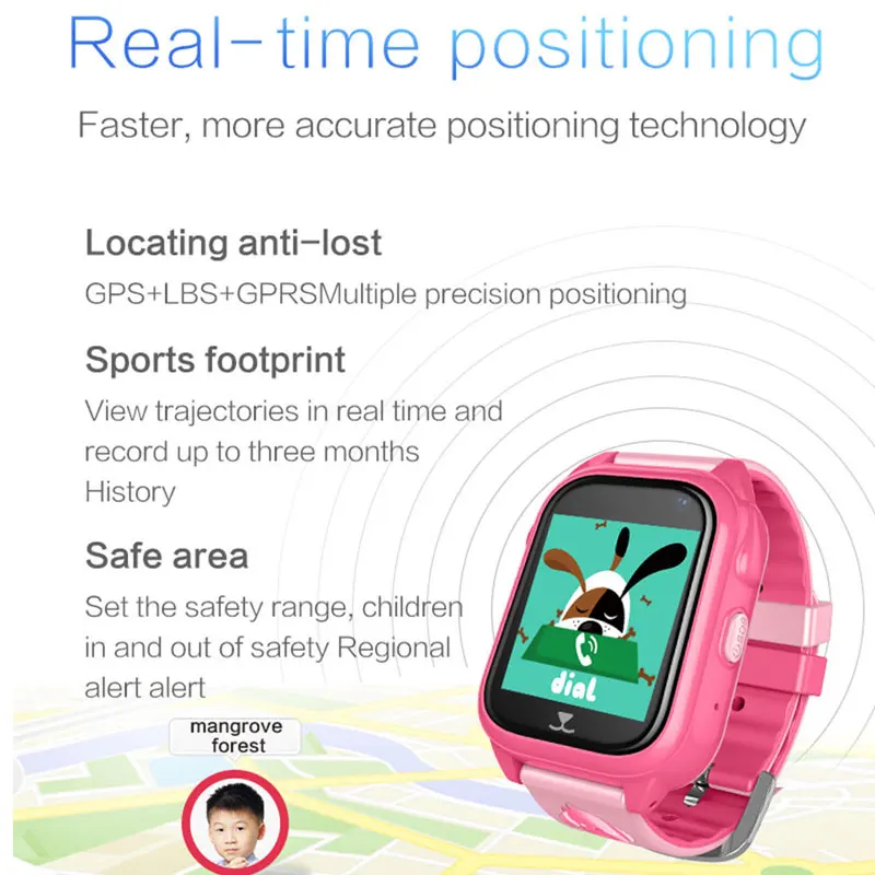 Kids Smart Watch GPS Positioning IP67 Waterproof SOS Long Standby Telephone Watch with Camera HSJ-19