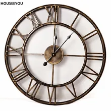 Винтажные 3D большие настенные часы из кованого железа, настенные часы, домашний декор, простое ремесло для столовой, гостиной, Parede, Reloj De Pared