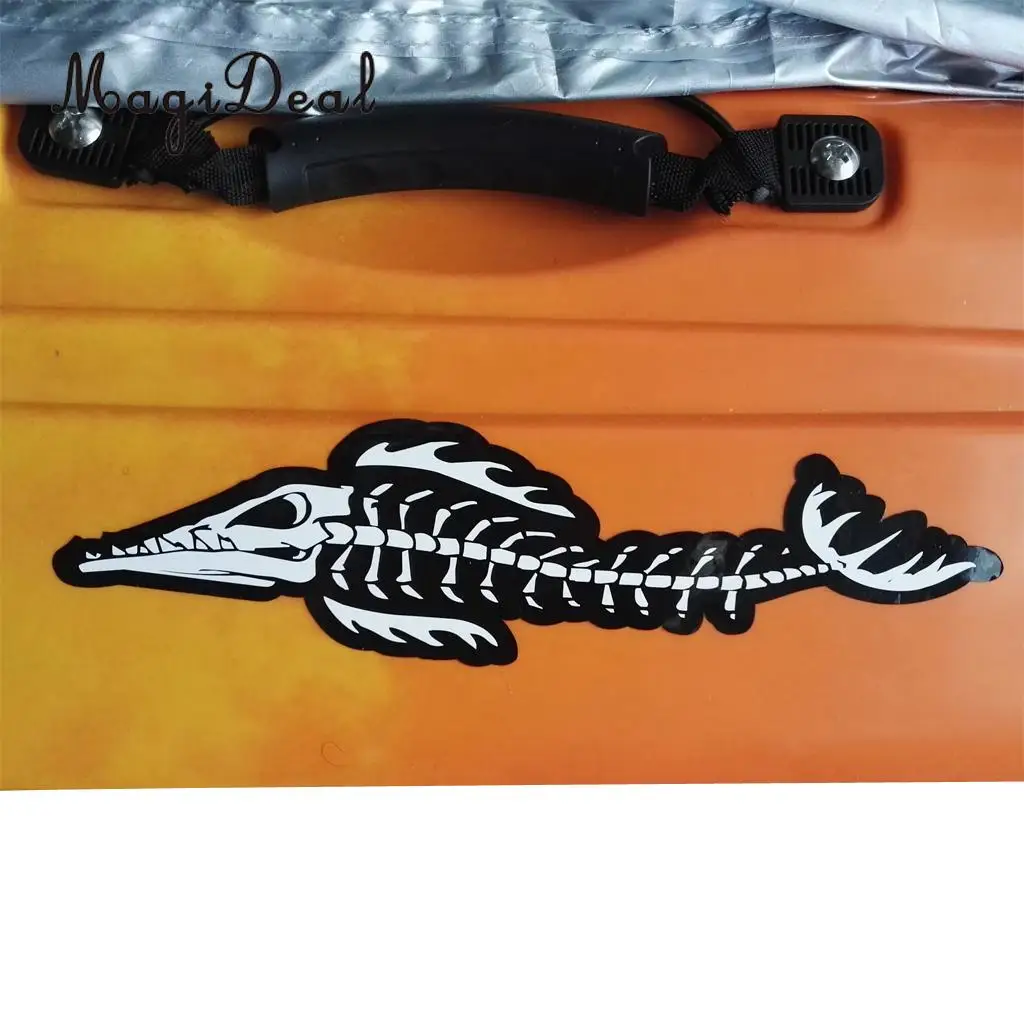 MagiDeal Durable 2Pcs Water Sport Accessory Skeleton Alligator Decals Stickers DIY for Kayak Canoe Dinghy Fishing Boat Sailboat