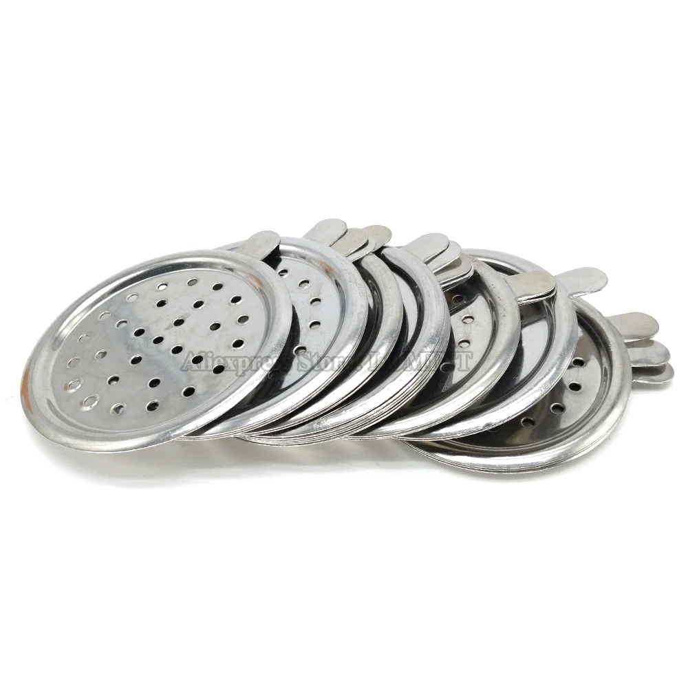 Silver Hookah Metal Screens Charcoal Holder For Shisha Hookahs Chicha Narguile DIY Accessories Club