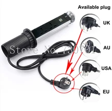 3 Универсальный Блок + 2 Зарядка USB + 1 Зеленый Светодиод, С Вилкой ВЕЛИКОБРИТАНИЯ/США Штекер/ЕС Plug/АС Plug, Черный И Серебристый, Бесплатная Доставка