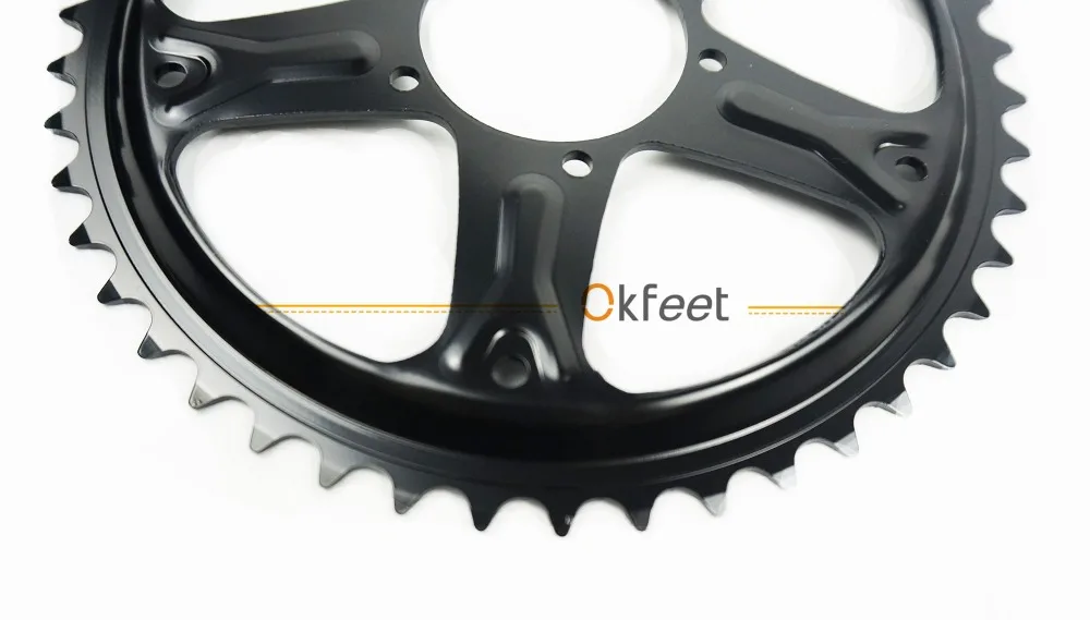 Excellent okfeet BBS01 BBS02 BAFANG Chain Wheel and Replacement Chain Guard Black 46T 48T 52T Chainwheel Teeth Black 14