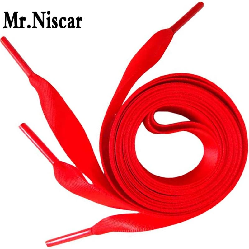 red ribbon shoe laces