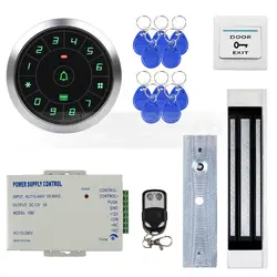 Кнопки касания 125 КГц RFID Считыватель Пароль Клавиатуры + 180 кг Магнитный Замок + Пульт Дистанционного Управления Двери Контроля Доступа