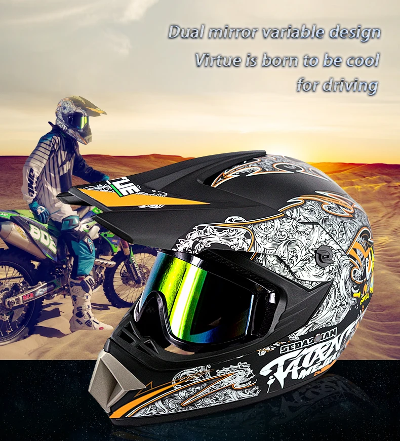 Профессиональный Гоночный Кроссовый шлем hors route Casque Moto Capacete Moto Casco внедорожный мультяшный детский мотоциклетный шлем