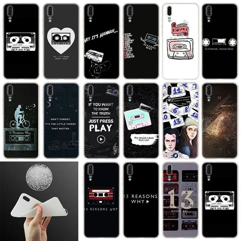 

Soft Silicone Phone Case 13 reasons why netflix For Huawei P30 P20 P30Pro P10 P9 P8 Plus Lite 2017 P samrt 2019 Cover