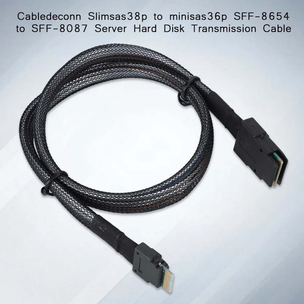 Кабель тонкий sas38p для mini sas36p SFF 8654 8087 сервера кабель передачи жесткого диска 0 5 м 1