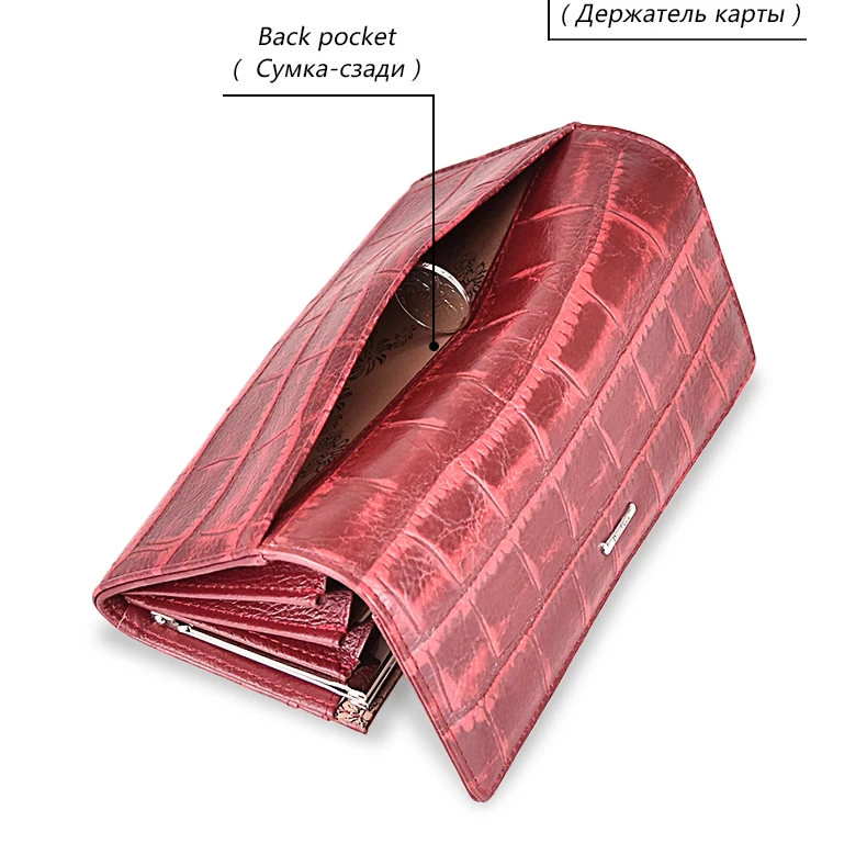 DICIHAYA, брендовый длинный женский кошелек из натуральной кожи, Alligatos, на застежке, кошелек, клатч, для денег, телефона, сумка, держатель для карт, женские кошельки