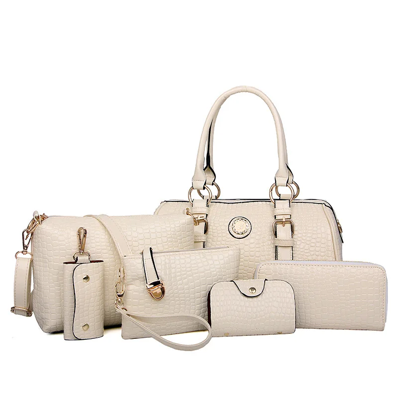 Новинка, женские сумки из лакированной кожи, известные сумки на плечо, женские дизайнерские бренды, вместительные винтажные сумки, 6 комплектов