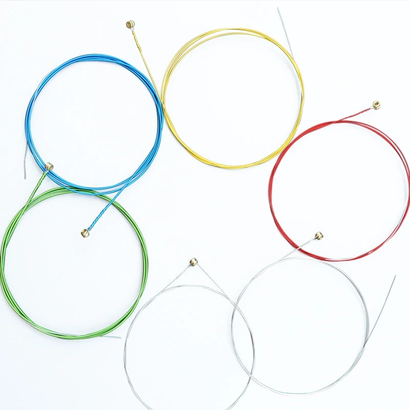 

6pcs Set Multi Coloured Rainbow Acoustic Guitar Strings Colourful Quality Steel