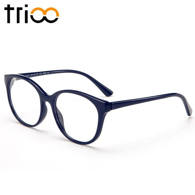 TRIOO Navy Blue Myopia Glasses Women Prescription Eyeglasses
