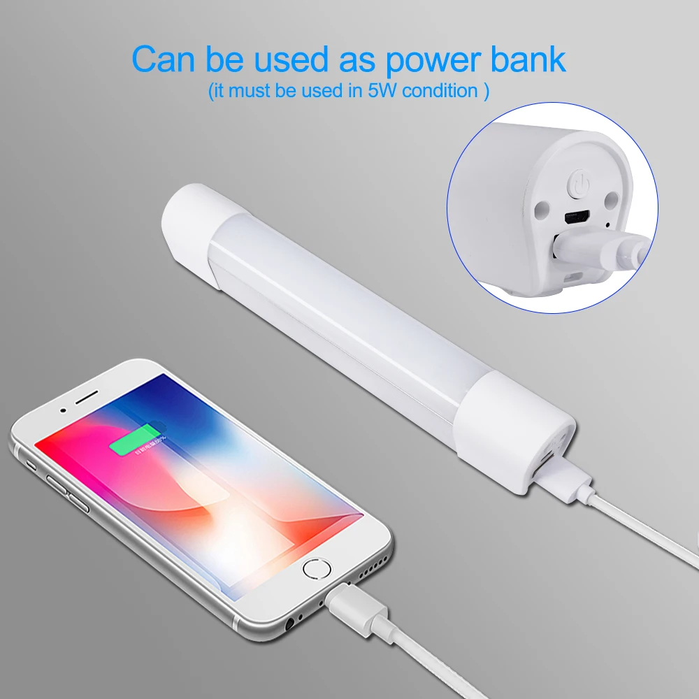 LED Night Light Flashlight Rechargerble Battery charger Power Bank Portable LED Lights Camping Bicycle Lamp With Built-in Magnet