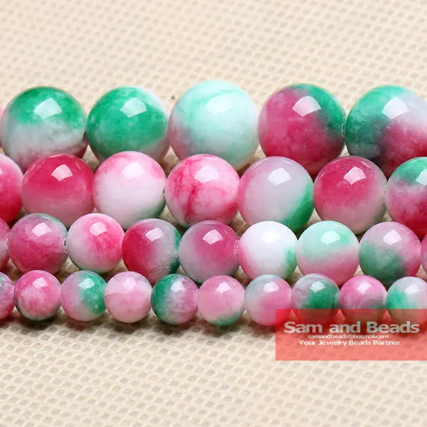 

Free Shipping Natural Stone Rose Green Malaysia Chalcedony Loose Beads 6 8 10 MM Pick Size For Jewelry Making PGJB01