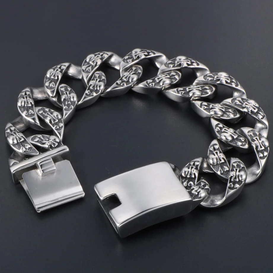 Gothic-Cast-Skull-Skeleton-Head-Men-Bracelet-Male-25MM-Wide-Massive-Heavy-Mens-Bracelets-Hip-Hop (1)