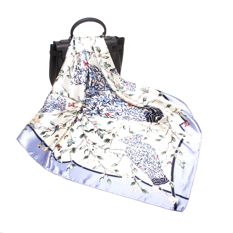 

2019 New Fashion Cheap Altar Square Silk Scarf Head Neck Feel Satin Scarf Skinny Retro Hair Tie Band high quality Square Scarf