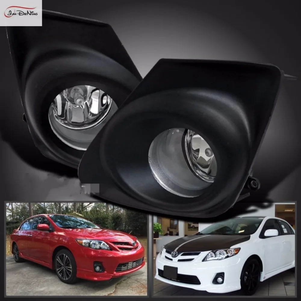 JanDeNing Fog Lamp for Toyota COROLLA/ALTIS 2011 2013 Front Clear Fog Lights Driving Bumper Lamp
