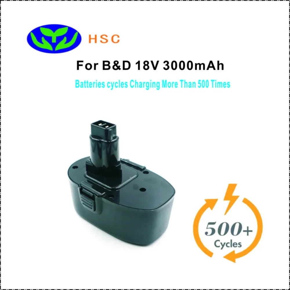 

3000mAh rechargeable battery pack BD18A NiMh 18V Battery Replacement Black & Decker PS145 A9268 A9277 A9282 Original battery 18V
