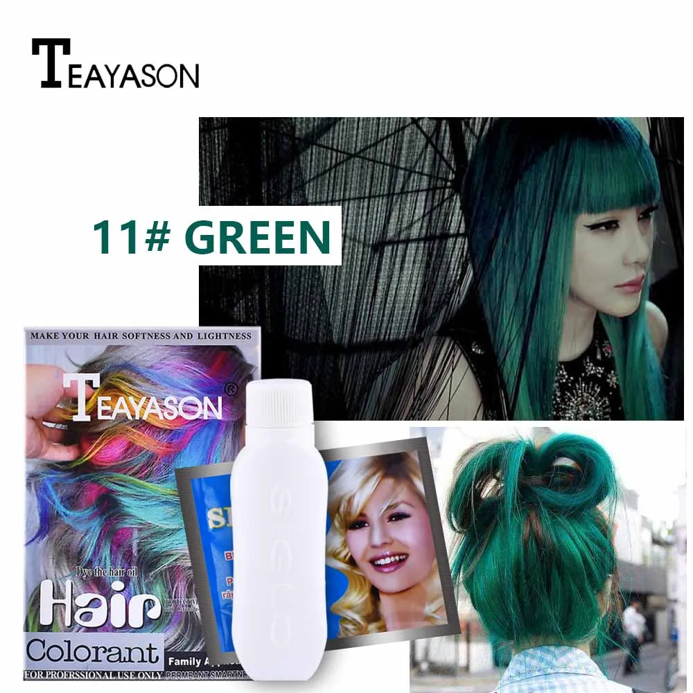 Краска для волос восковой крем водостойкий стойкий на месяц для укладки волос зеленый фиолетовый белый Перманентная краска для волос крем-краска AM071