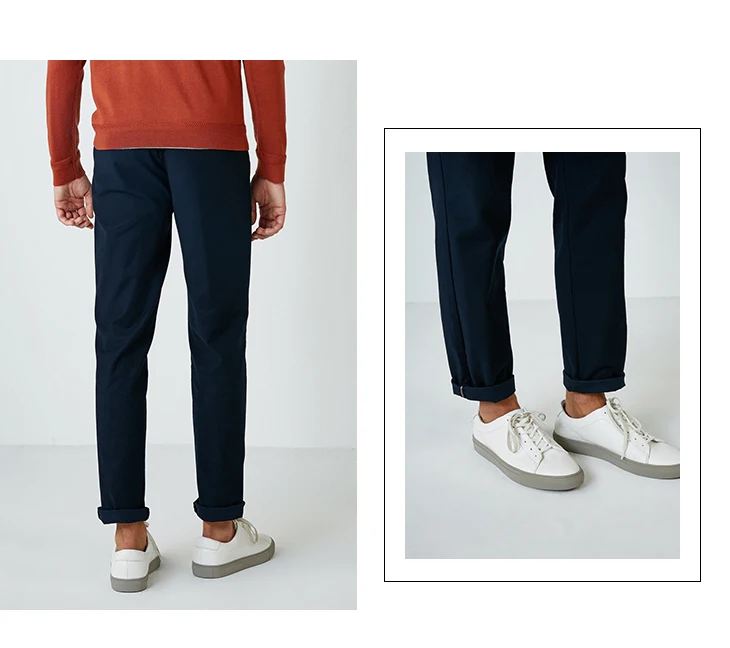 Отборные мужские хлопковые однотонные микро-эластичные деловые повседневные брюки мужские брюки S | 418414502