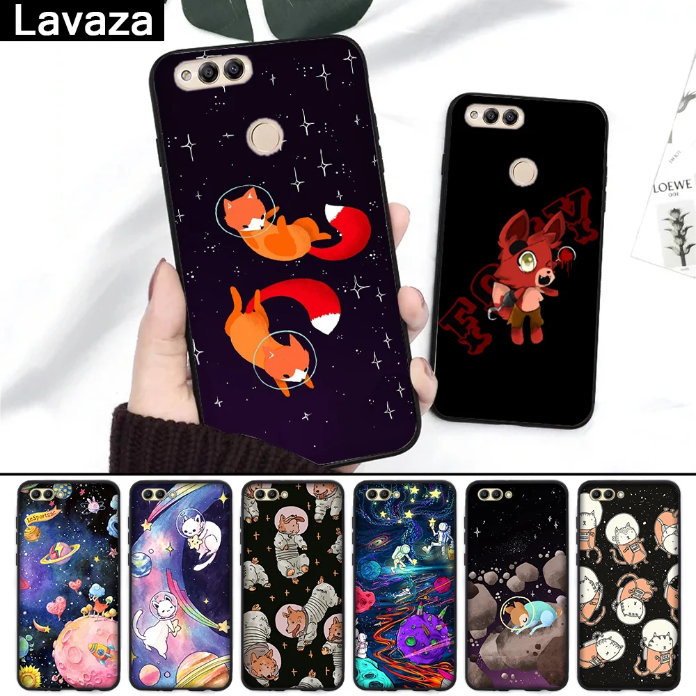 

Lavaza Astronaut Fox Space Moon Universe Foxes Silicone Case for Huawei Honor 6A 7A 3GB Pro 7X 8 Lite 8X 8C 9 Note 10