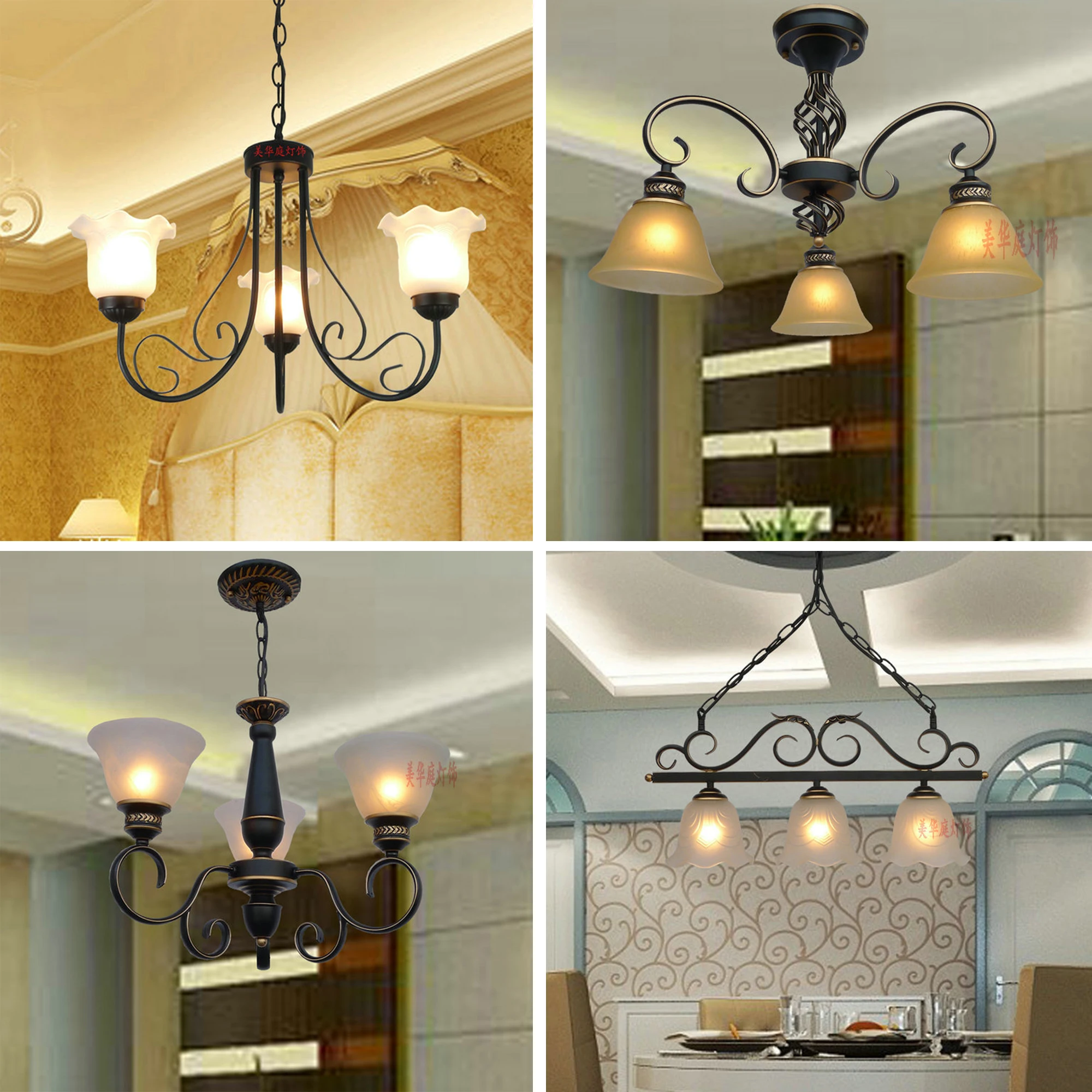 

HGhomeart 1/2/3 Head Iron Pendant Lights for Dining Room Vintage Luminaria Lighting Bedrooms E27Led Pendant Lamp Nordic Fixtures