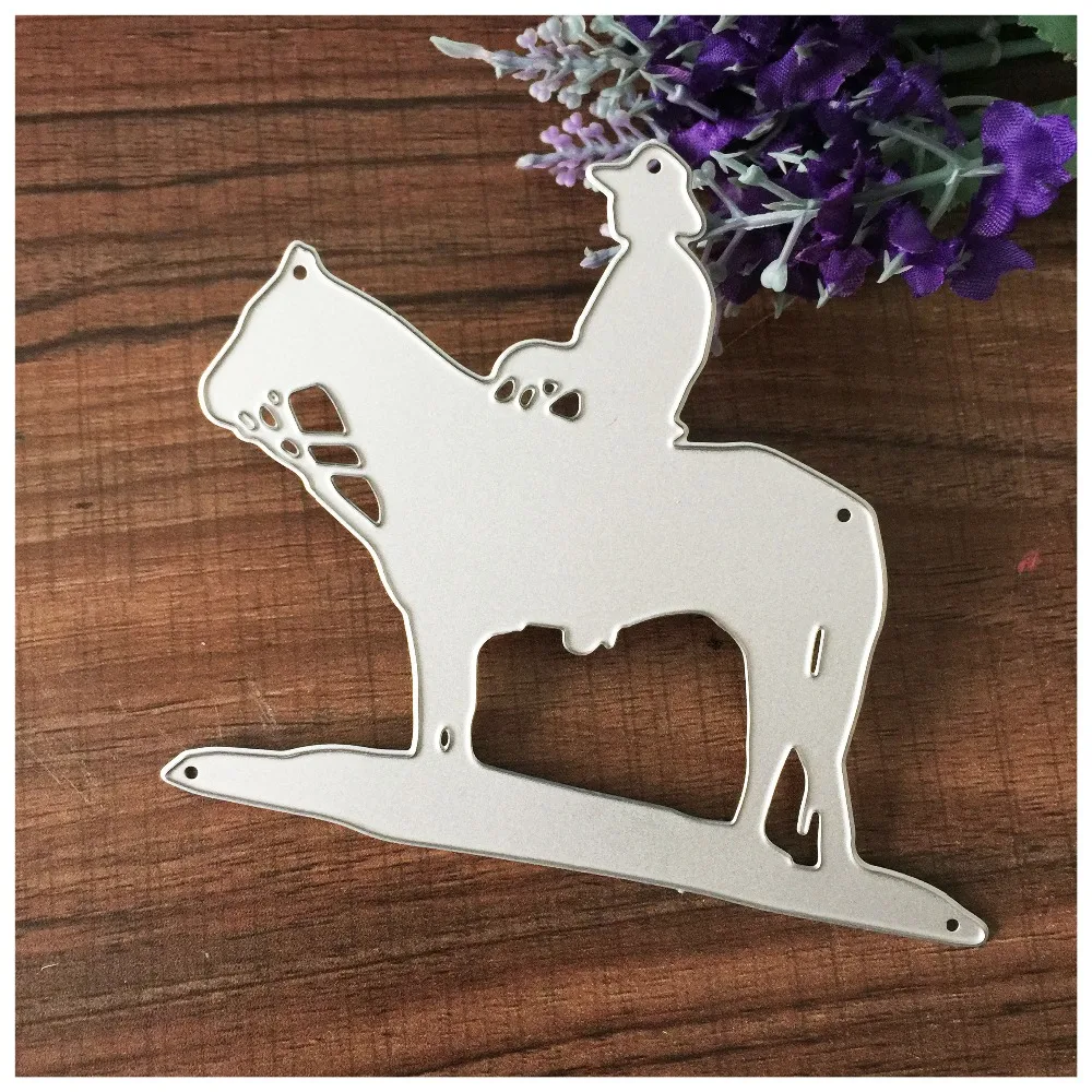 

New Horse Riding Metal Cutting Dies for Scrapbooking DIY Album Embossing Folder Paper Cards Maker Template Decor Stencils Crafts