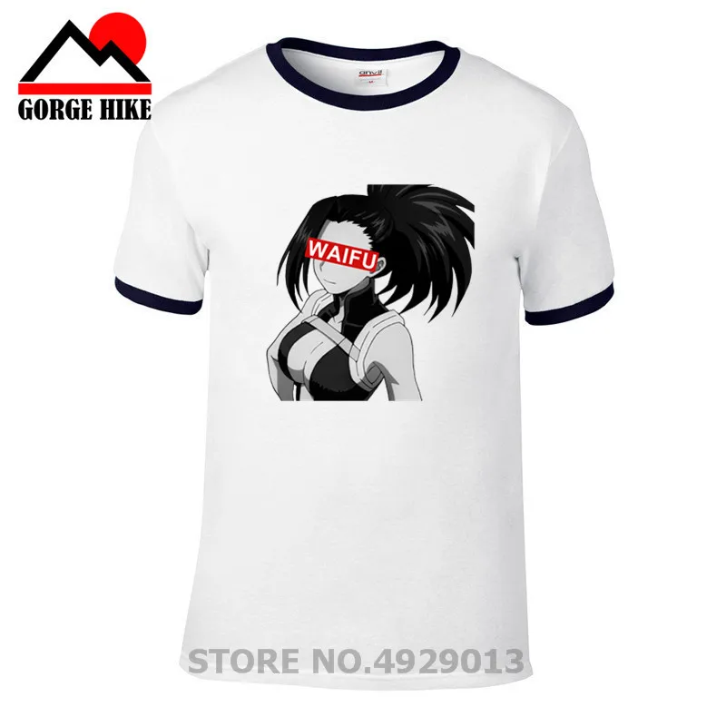 Футболка Momo Yaoyorozu Waifu с аниме Мужская сексуальная футболка для косплея мультяшная