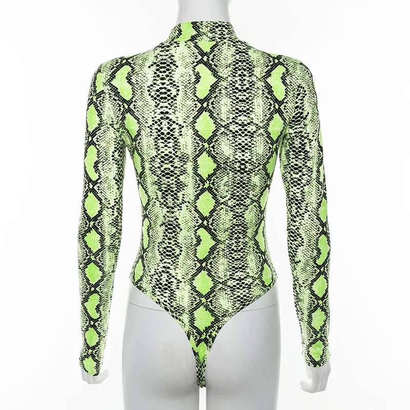 green snake skin bodysuit11