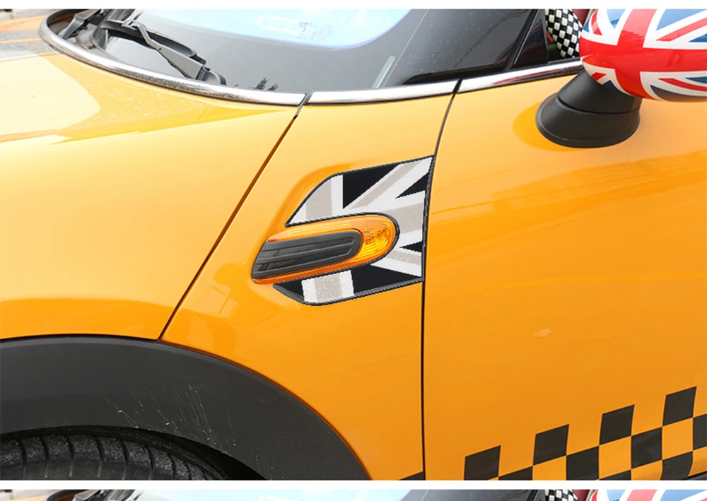2 шт. Автомобильная боковая пластина крыло 3D эпоксидные наклейки-кристаллы наклейка для MINI COOPER JCW S F55 F56 хэтчбек аксессуары для стайлинга автомобилей