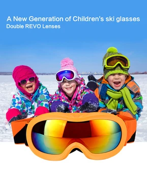 

Firelion New Generation Of Children Ski Glasses Polarized Really Double Coated Lenses Kids Goggles Four Colors Child Models