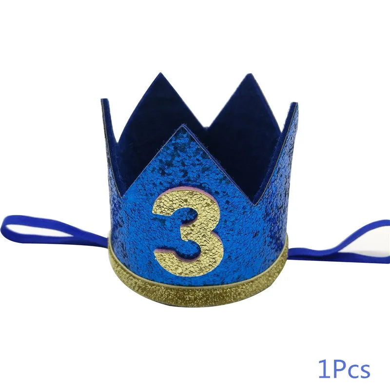 Chicinlife 3th День рождения украшение синий розовый 3 номер шар кекс Топпер мальчик девочка 3 года День рождения Partty поставки - Цвет: Blue