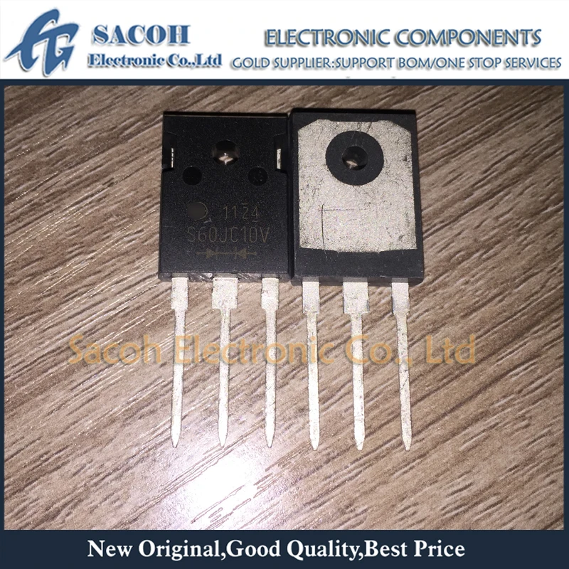 Free Shipping 10Pcs S60JC10V S60JC10 60JC10 TO-247 60A 100V Schottky Carrier Rectifier Diode | Электроника