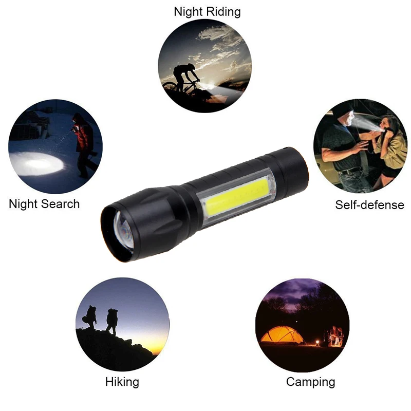 Front-Bike-Headlight-XPE-LED-Bicycle-Light-300LM-COB-Handy-Flashlight-with-Built-in-Rechargeable-Battery(3)