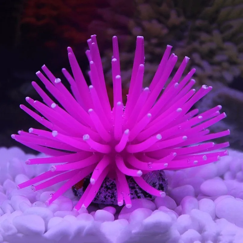 Имитация морского ежа силиконовый Аквариум Искусственный Коралл растение подводный орнамент Декор