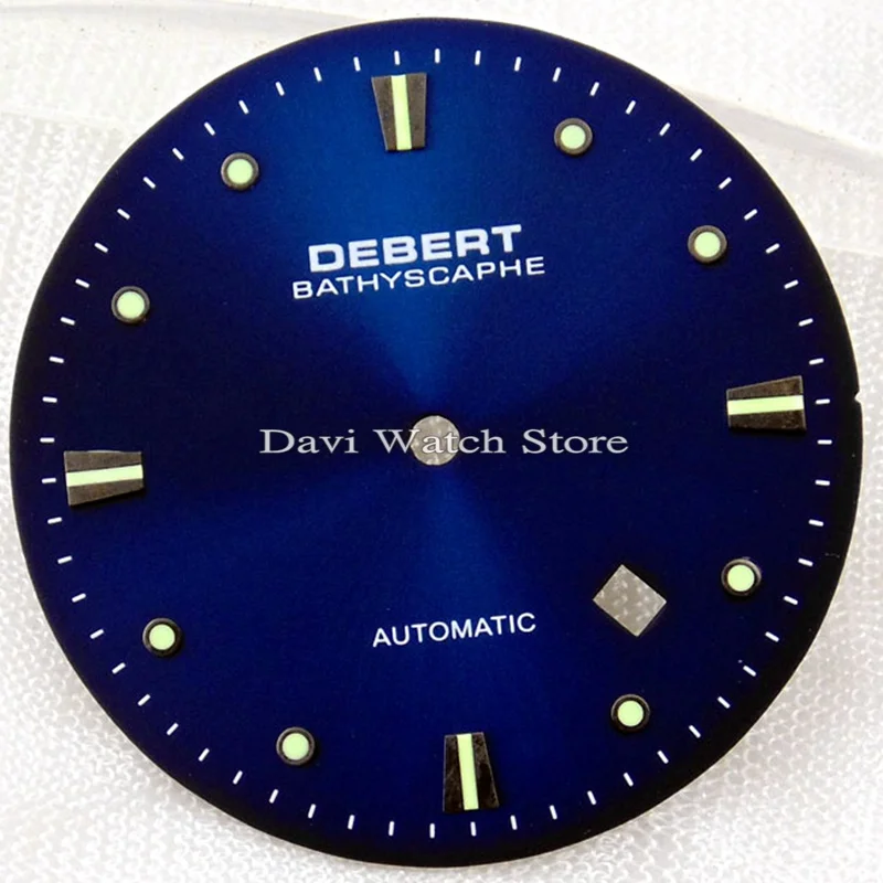 Циферблат для часов Debert 34 мм кофейный/Синий подходит Miyota 8205/8215 Mingzhu DG2813/3804|watch